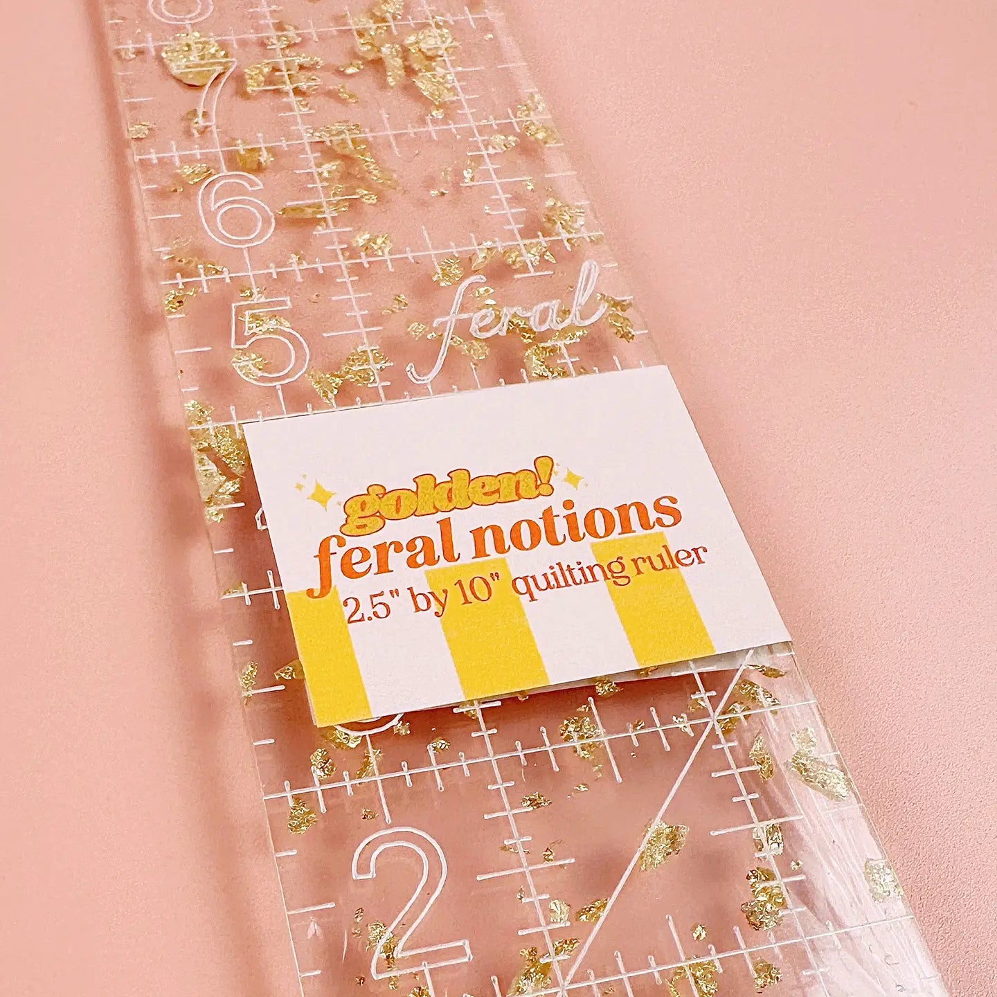 2.5" by 10" Golden Quilting Ruler