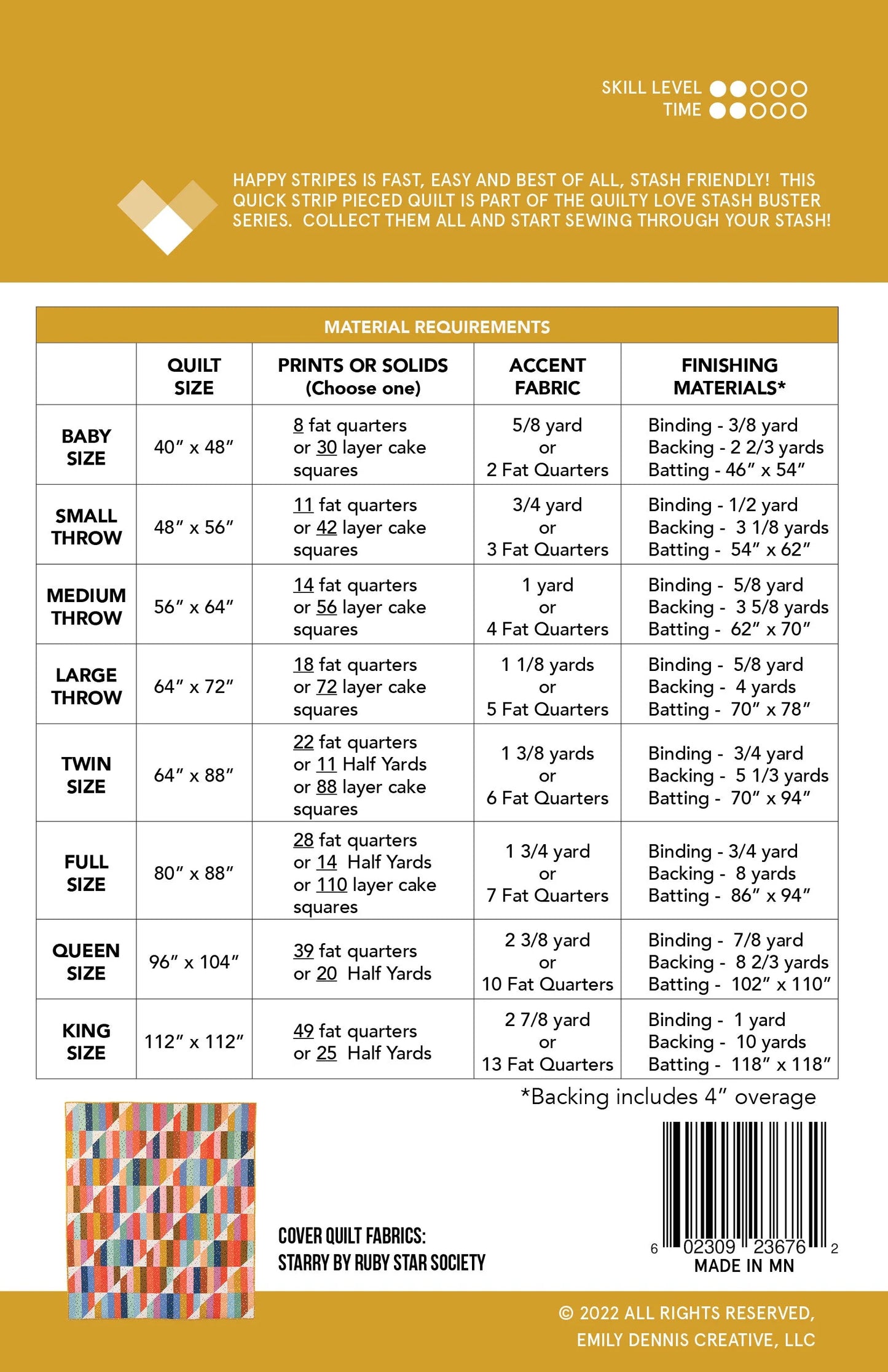 Happy Stripes by Quilty Love