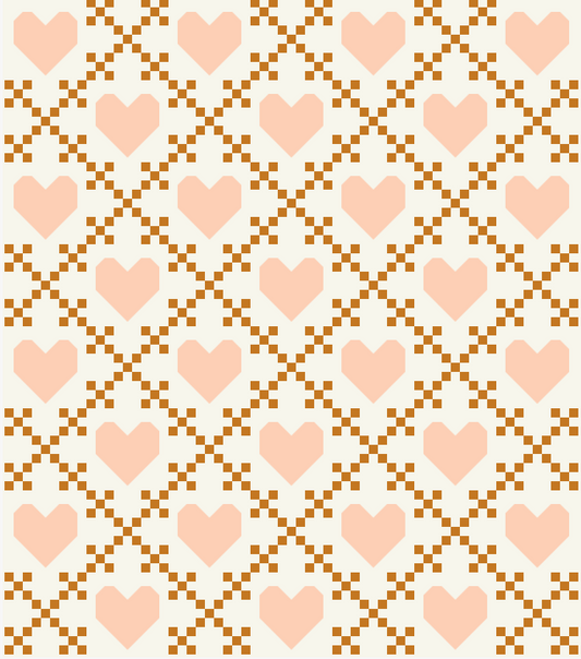 Heirloom Hearts THROW Quilt Kit