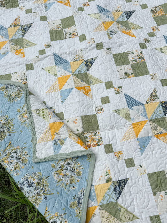 Hesper Potager Throw Size Quilt Kit by the Midlife Quilter