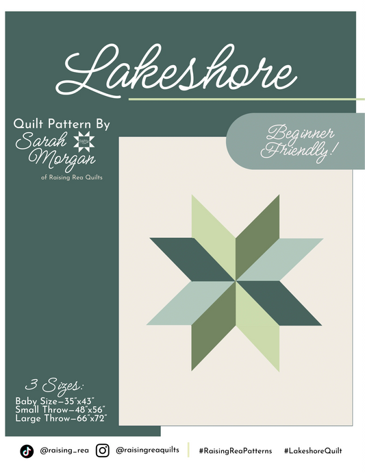 Lakeshore Quilt Paper Pattern
