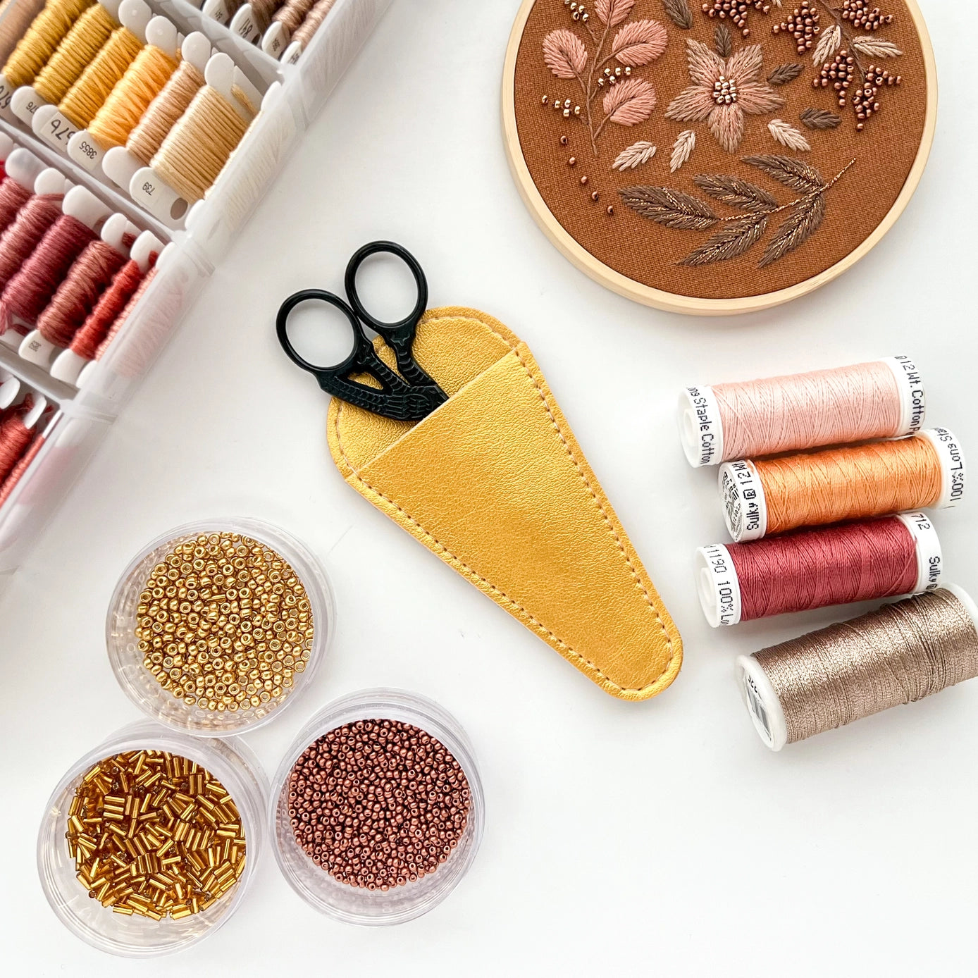 Embroidery Scissors Case, Gold