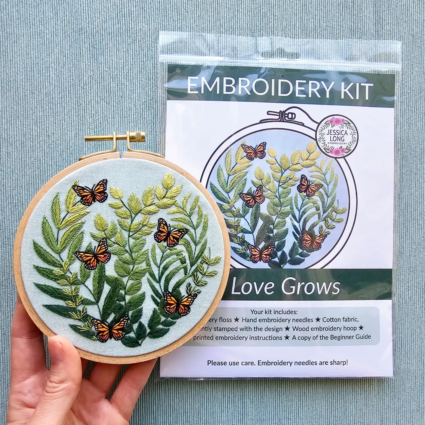 Love Grows Butterfly Embroidery Kit