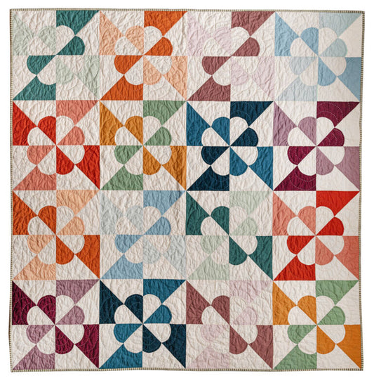 Noel Multi-Color Throw Quilt Kit - AGF Signature Pure Solids