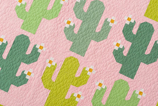 Oh My Cacti Cover Quilt Kit - Throw Size
