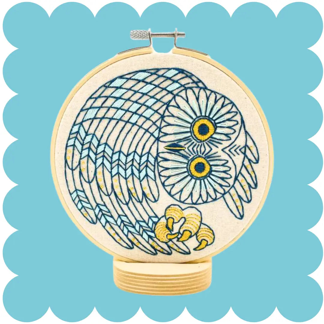 Saw Whet Owl Complete Embroidery Kit