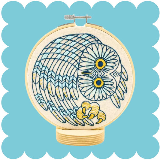 Saw Whet Owl Complete Embroidery Kit