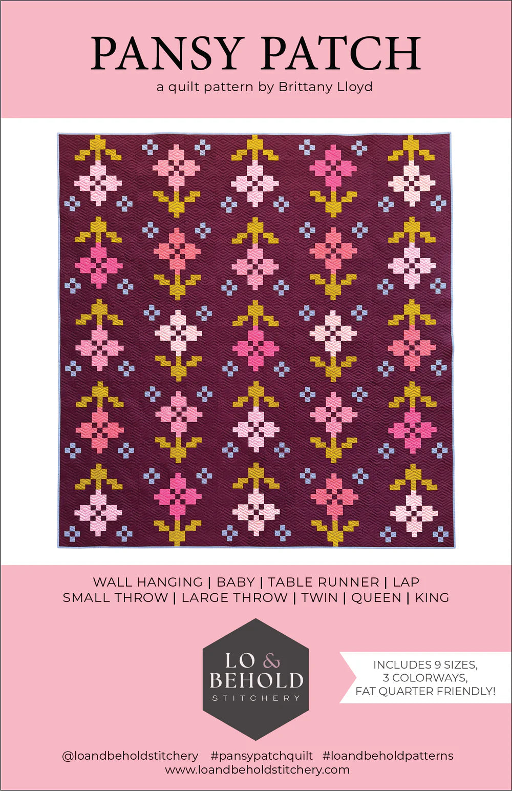 Pansy Patch Paper Quilt Pattern