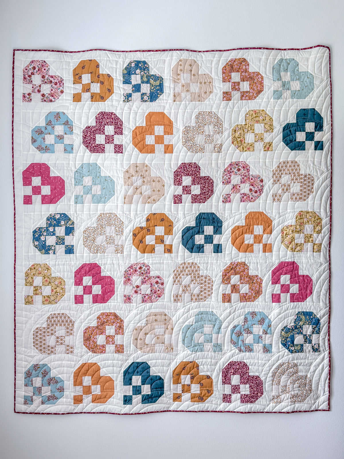 Patchwork Hearts Cover Version Quilt Kit