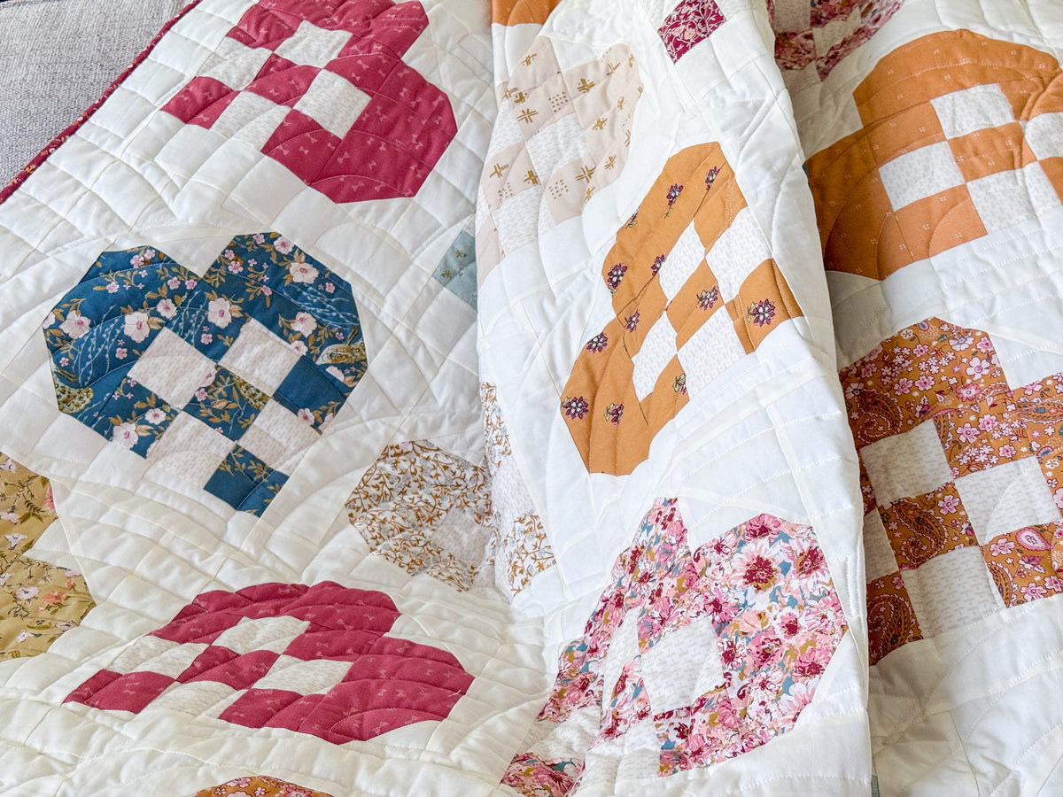 Patchwork Hearts Cover Version Quilt Kit