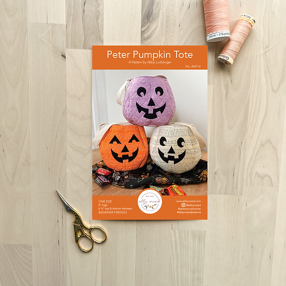 Peter Pumpkin Tote Paper Pattern by Abby Maed