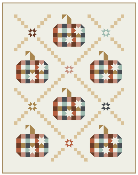 Pumpkin Plaid Cover Version Quilt Kit - Multiple Sizes