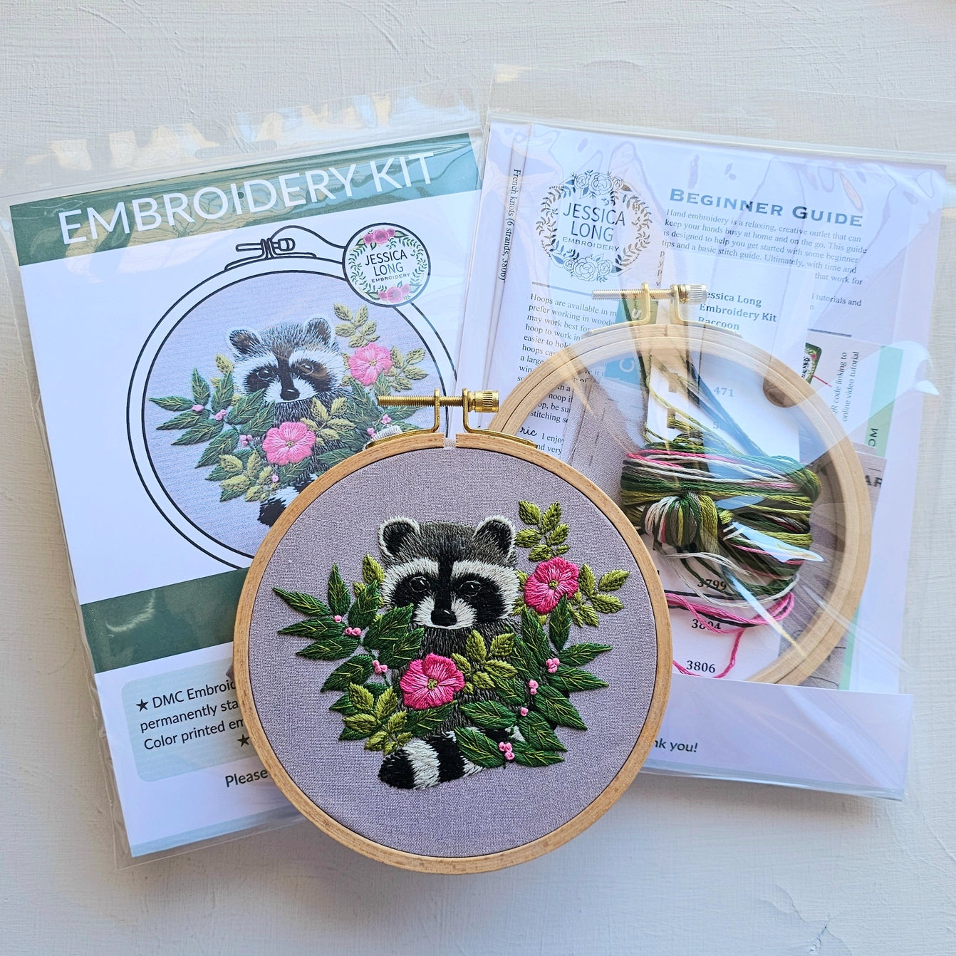 Raccoon Embroidery Kit