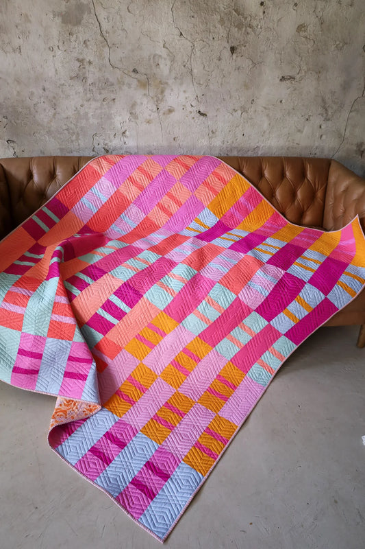 Ruby Sue Beach Day Version Throw Size Quilt Kit