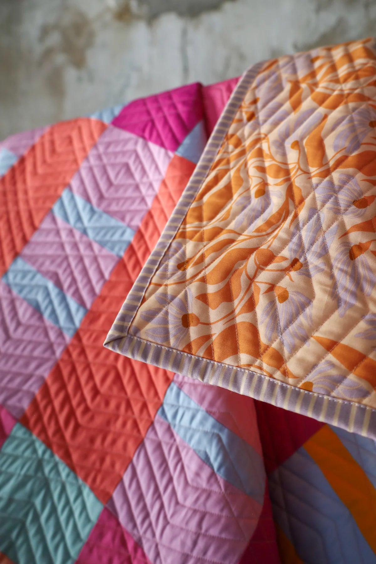 Ruby Sue Beach Day Version Throw Size Quilt Kit