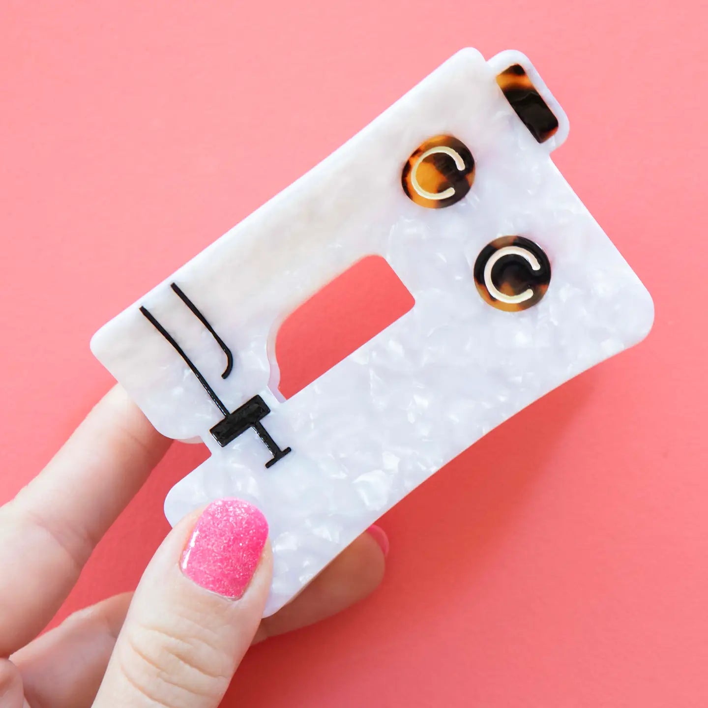 Sewing Machine Hair Claw Clip, Sarah Hearts