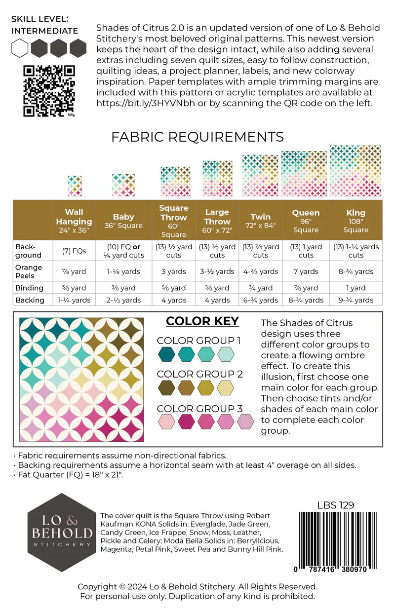 Shades of Citrus 2.0 by Lo & Behold Stitchery