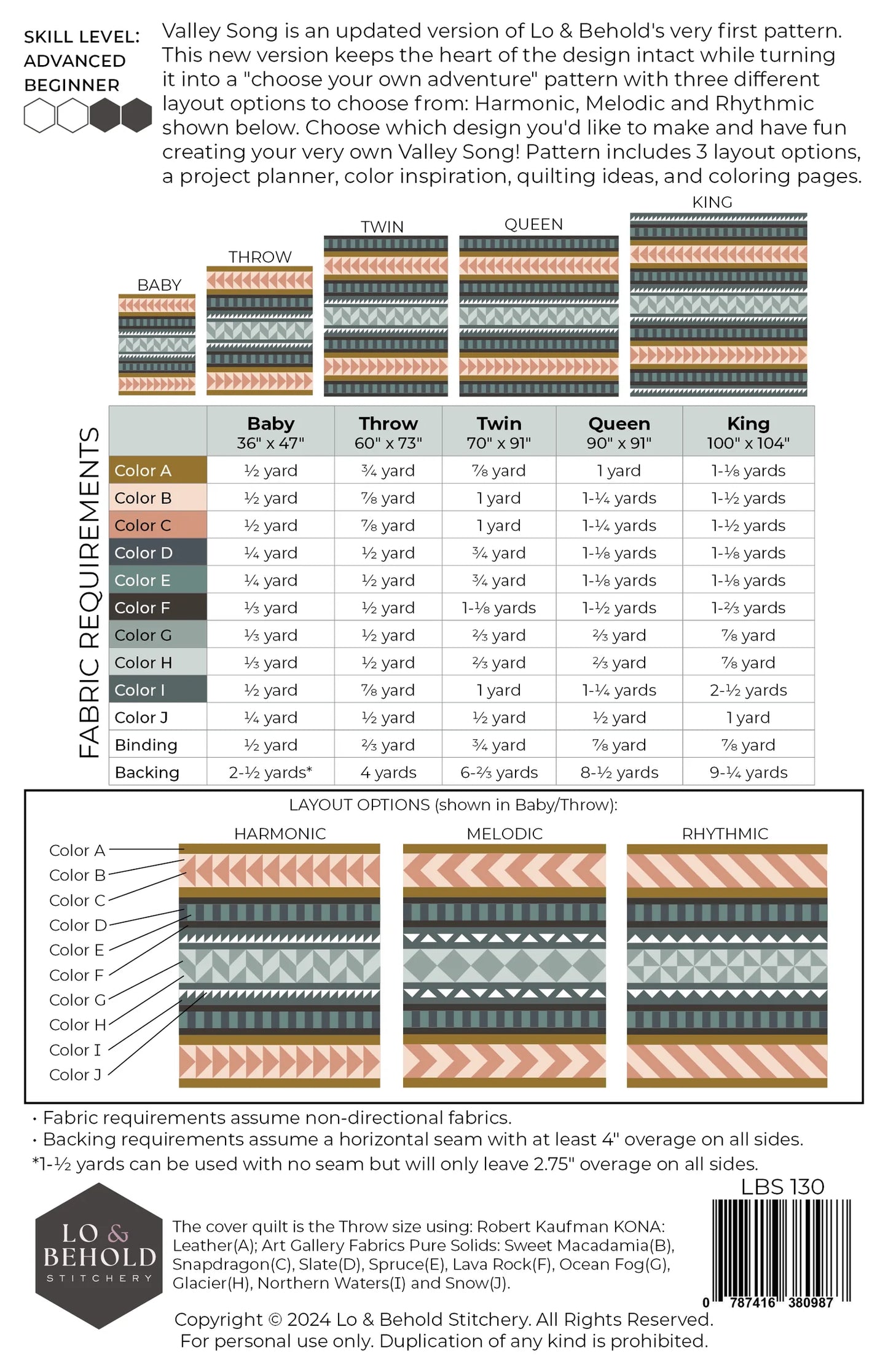 Valley Song by Lo & Behold Stitchery
