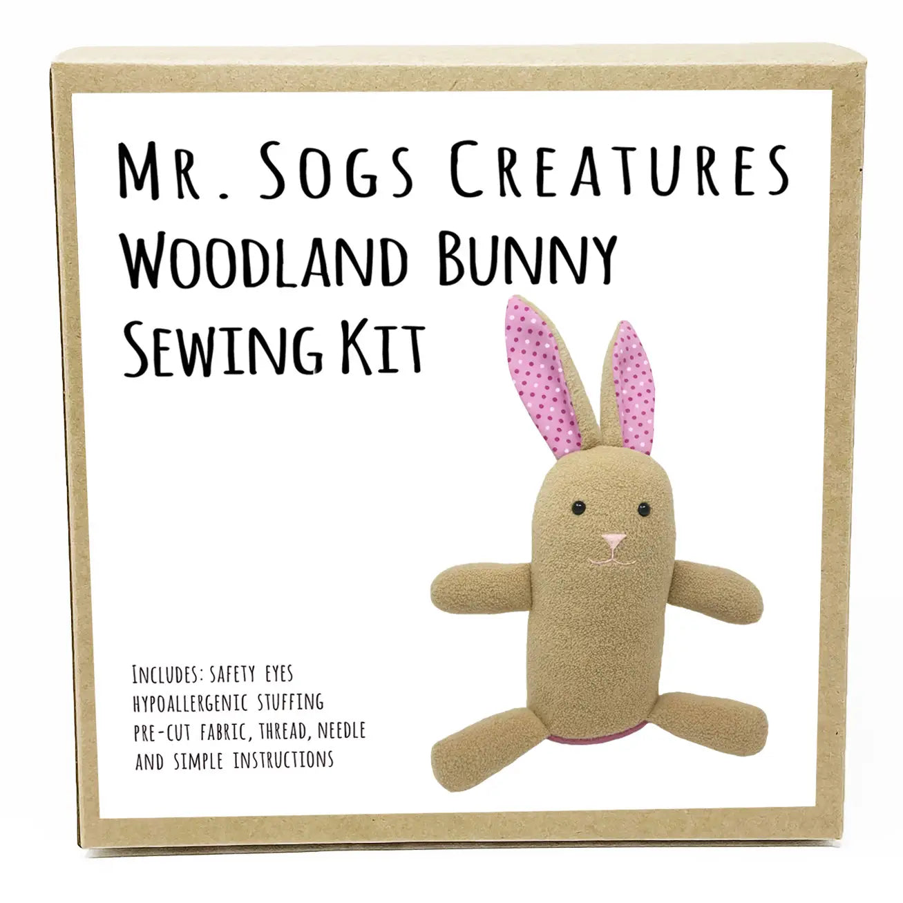 Woodland Bunny DIY Plush Sewing Kit
