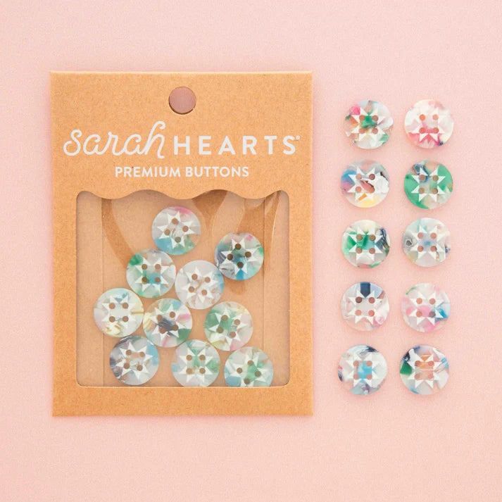 Small Confetti Quilt Star Buttons
