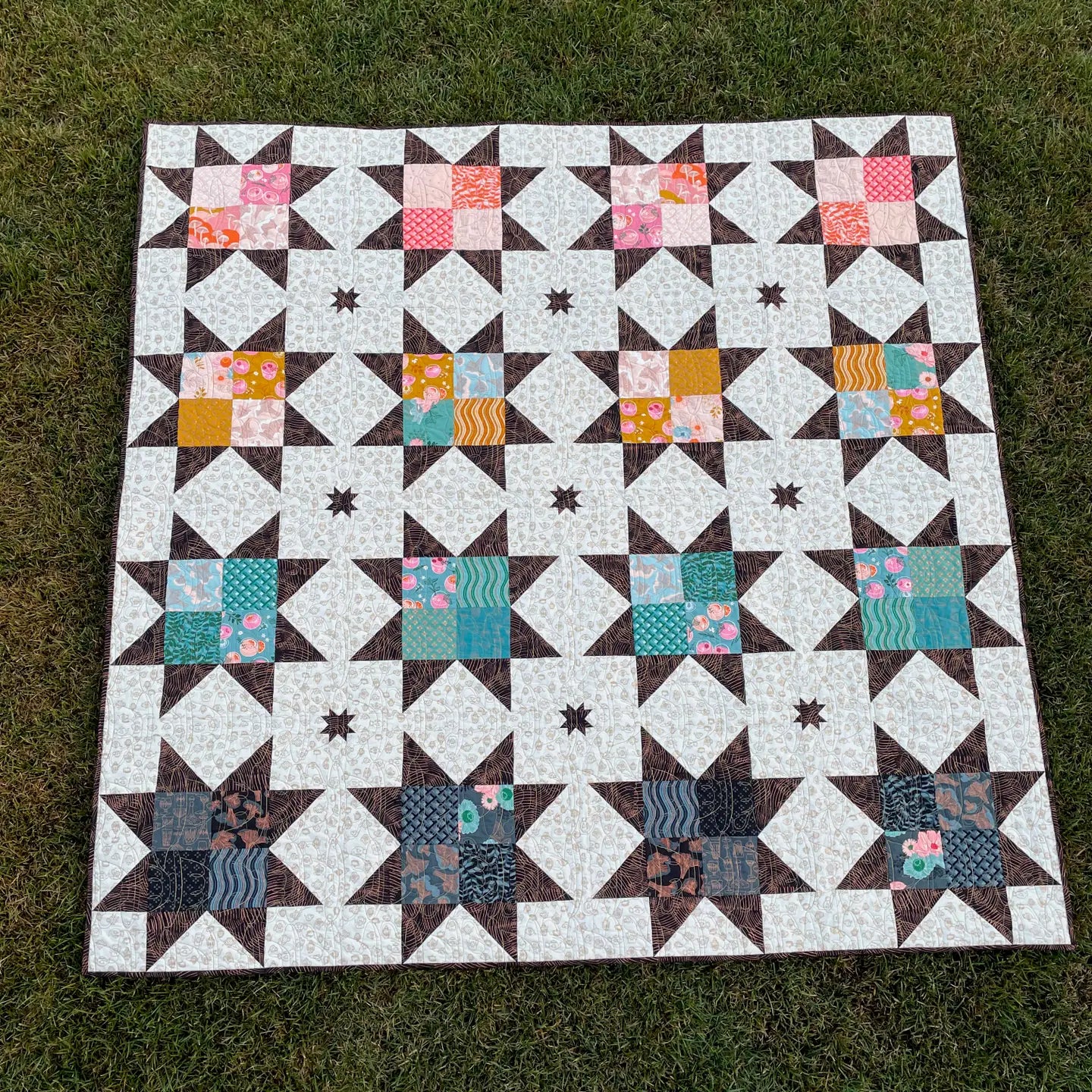 Charm Pack Stars Quilt Paper Pattern
