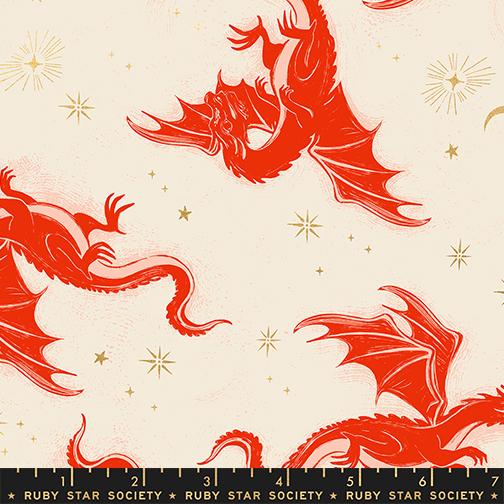 Etched Dragons in Dark Ruby