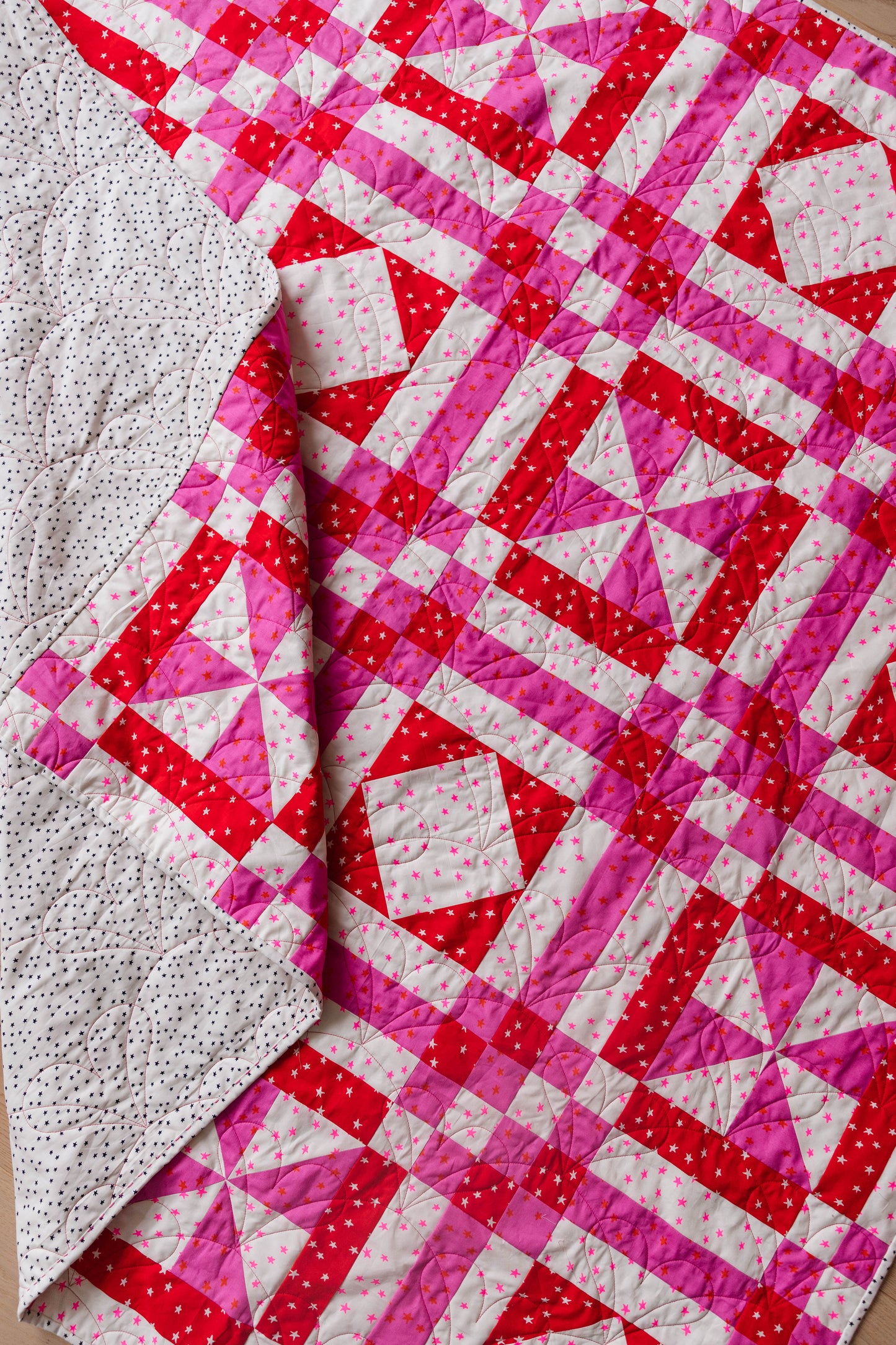 Fairgrounds Throw Size Starry Quilt Kit
