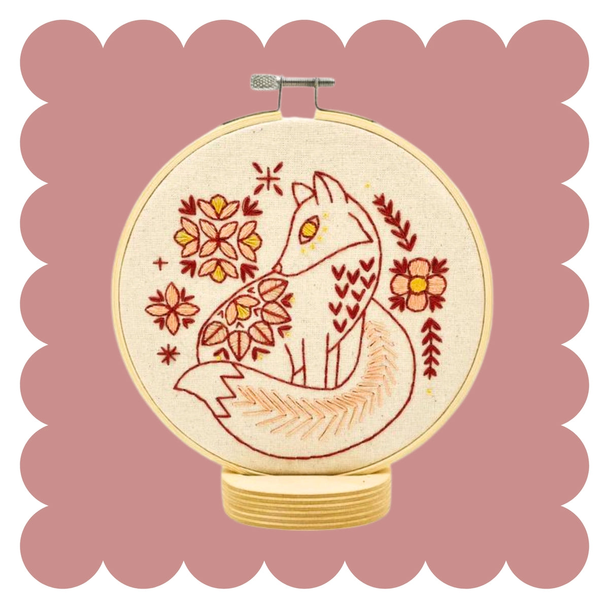 Folk Fox Complete Embroidery Kit