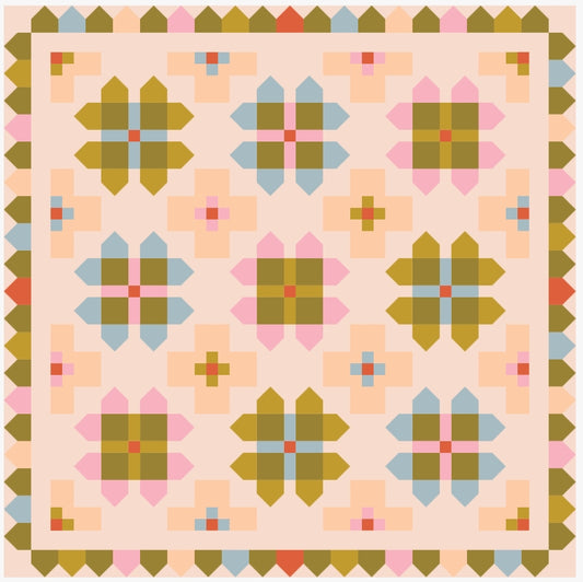 Foxglove Throw Size Quilt Kit