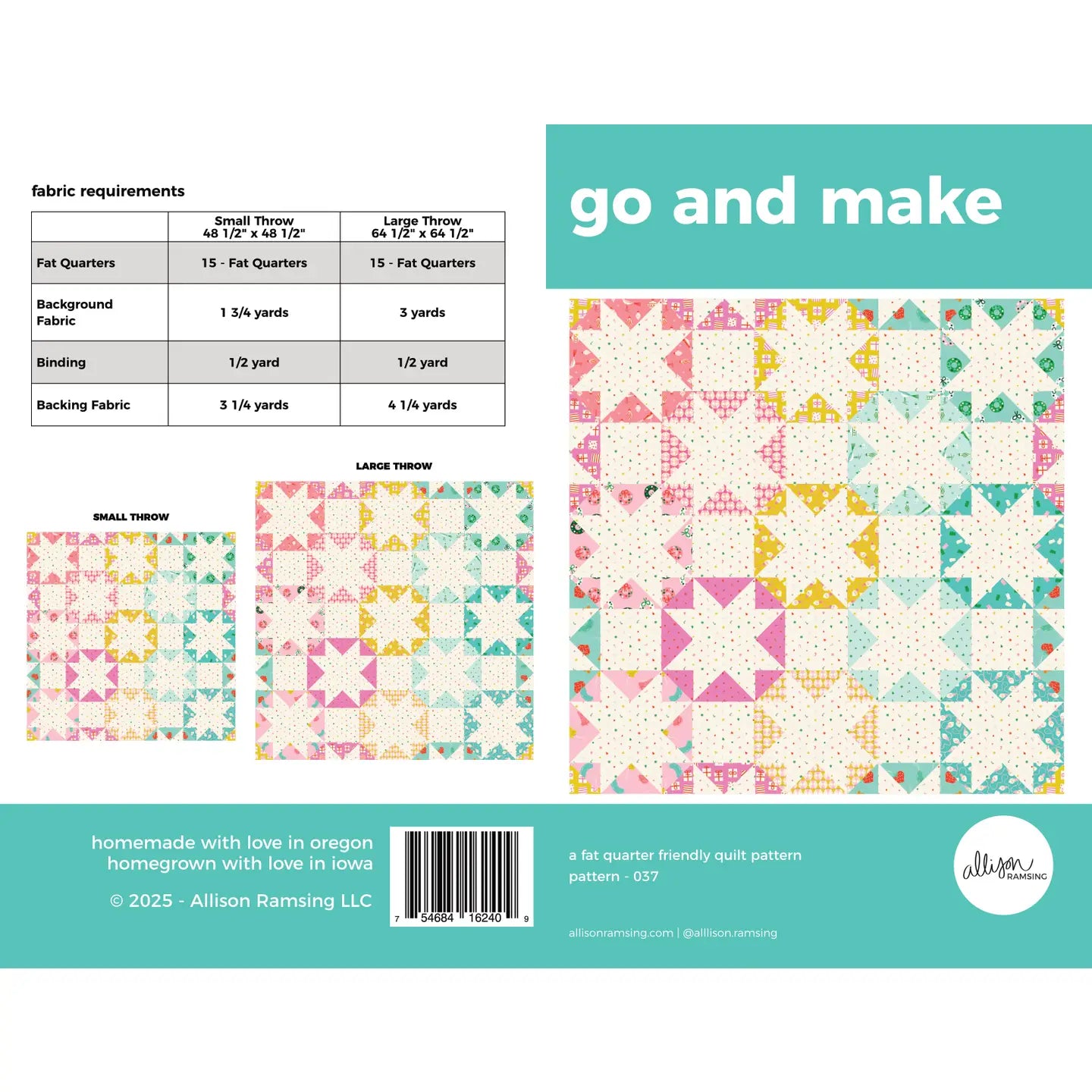 Go and Make Quilt Paper Pattern
