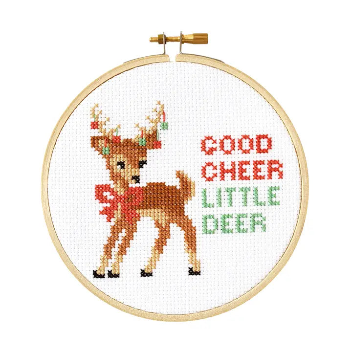 Good Cheer Little Deer Cross Stitch Kit