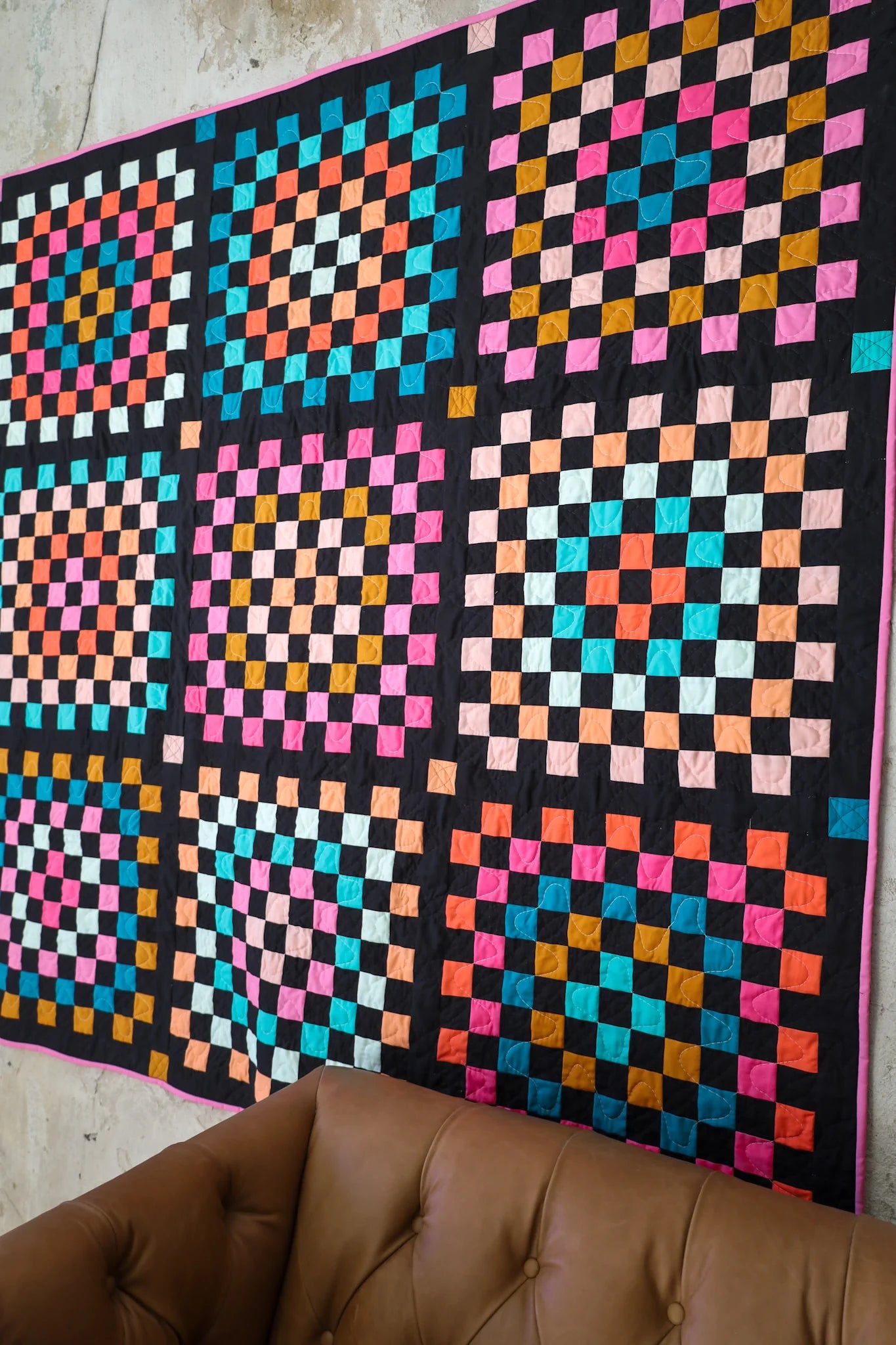 Granny Patch Square Throw 80s Party Version Quilt Kit