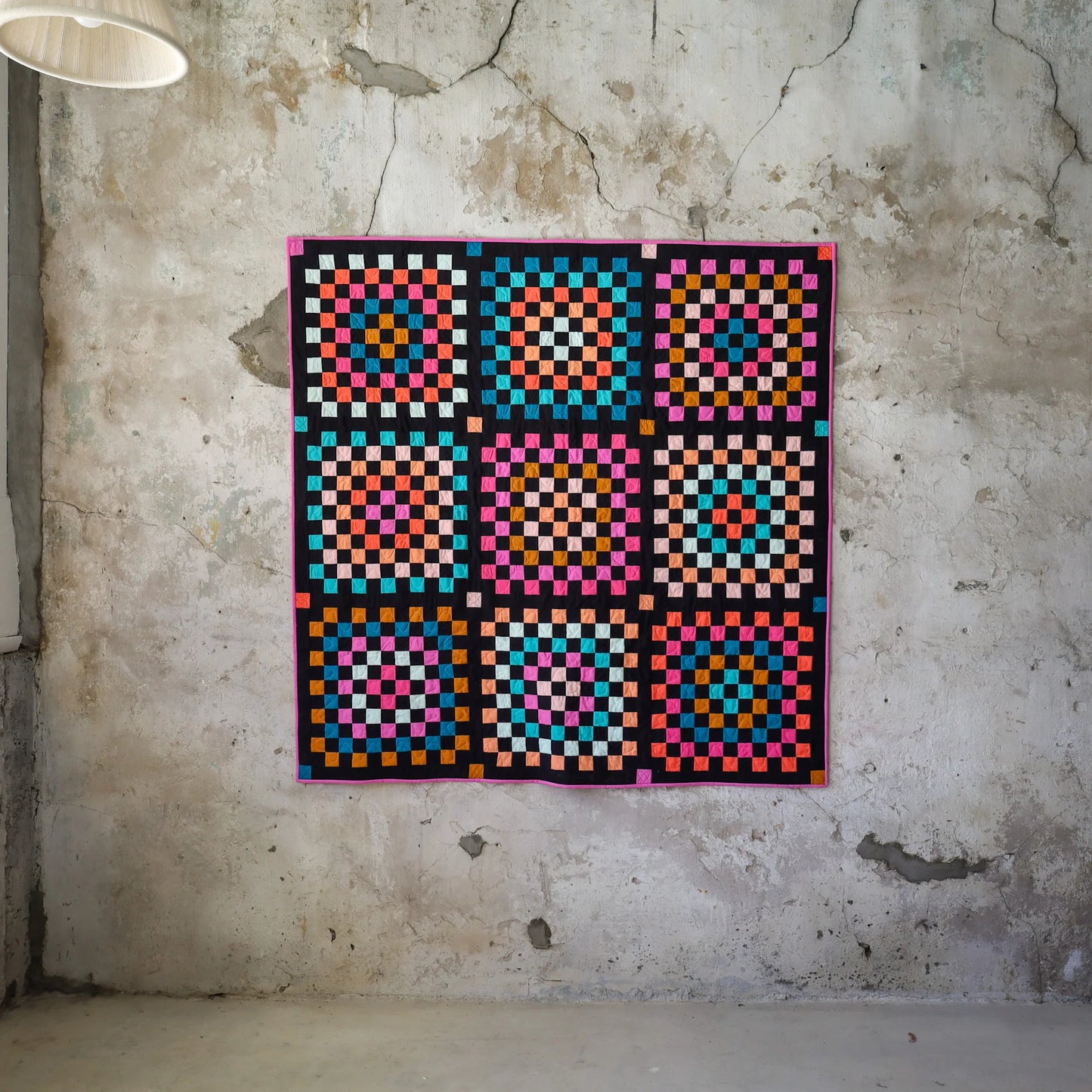 Granny Patch Square Throw 80s Party Version Quilt Kit