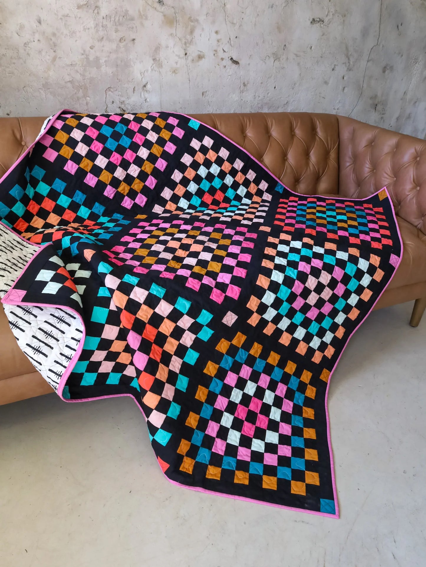 Granny Patch Square Throw 80s Party Version Quilt Kit