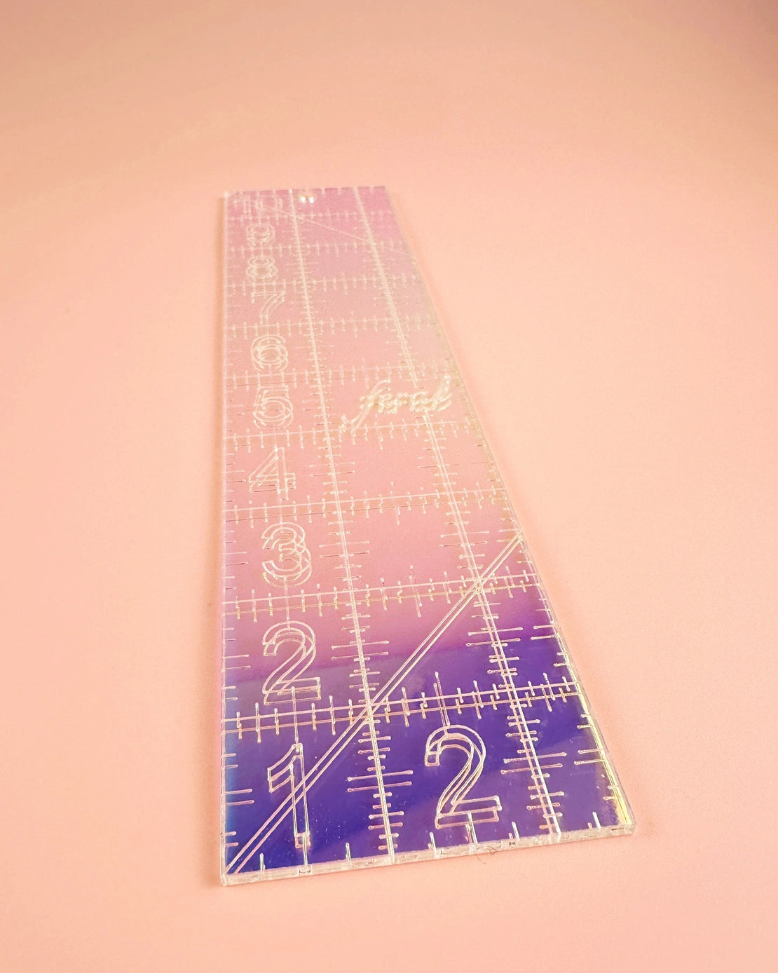 2.5" by 10" Iridescent Quilting Ruler