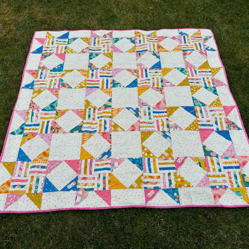 Joyful Sawtooth Stars Quilt Paper Pattern
