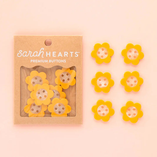 Large Yellow Daisy Buttons