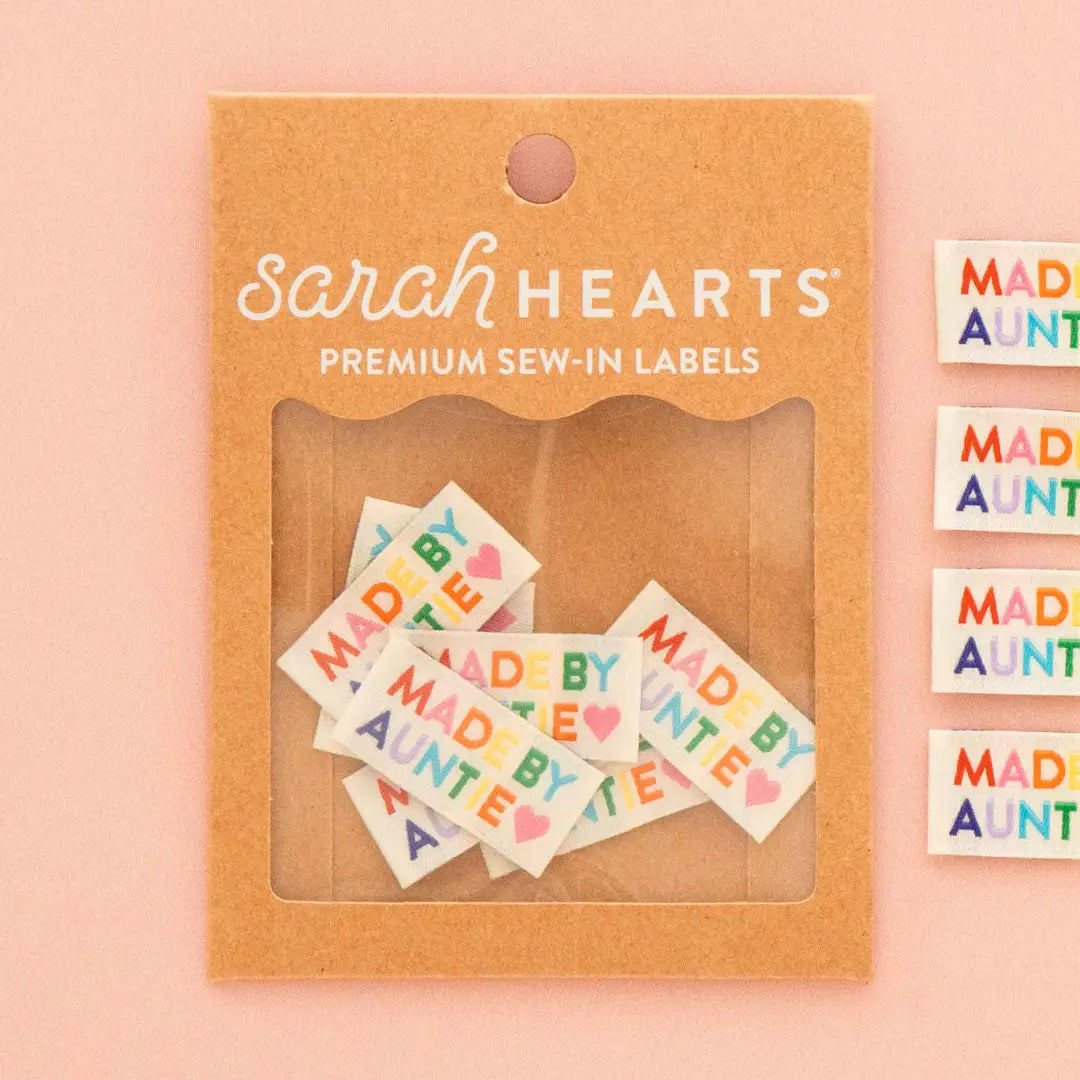 Made by Auntie Woven Labels in Rainbow