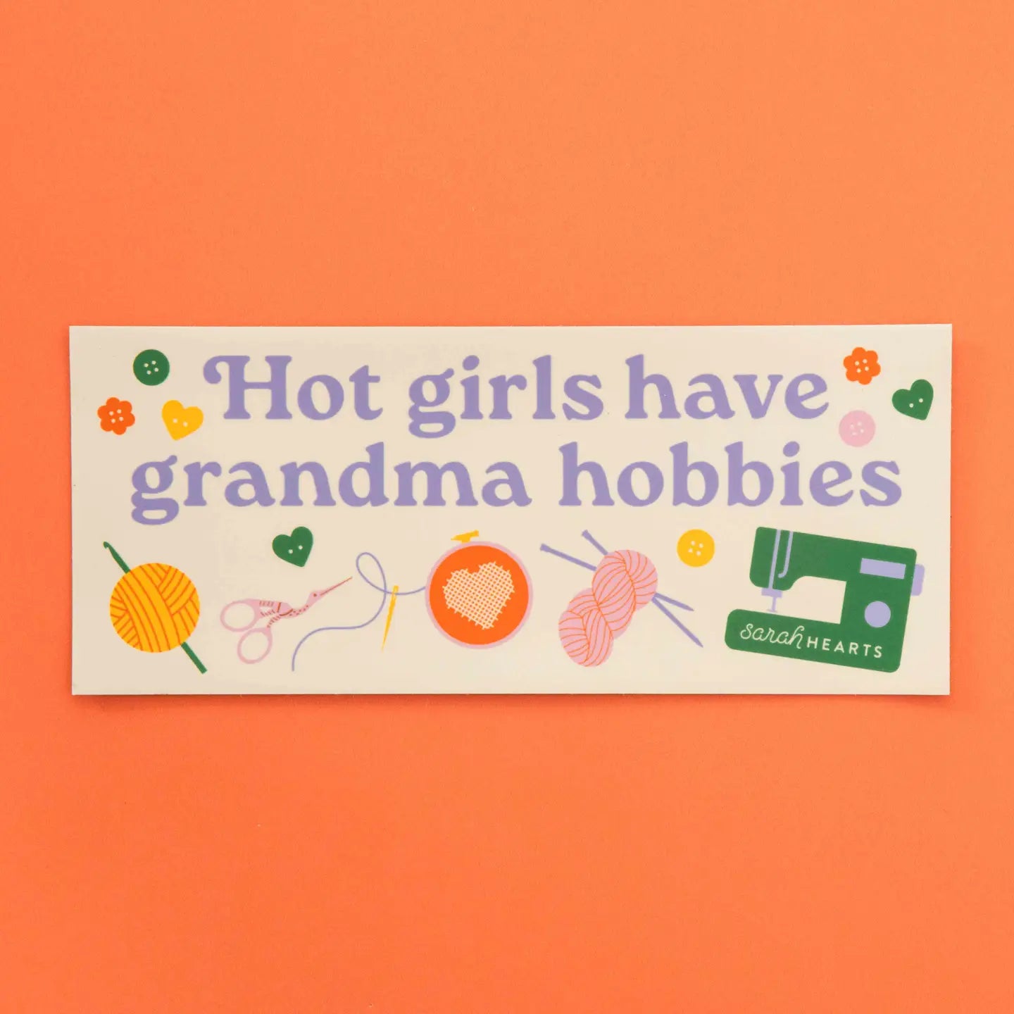 Hot Girls Have Grandma Hobbies Magnetic Bumper Sticker