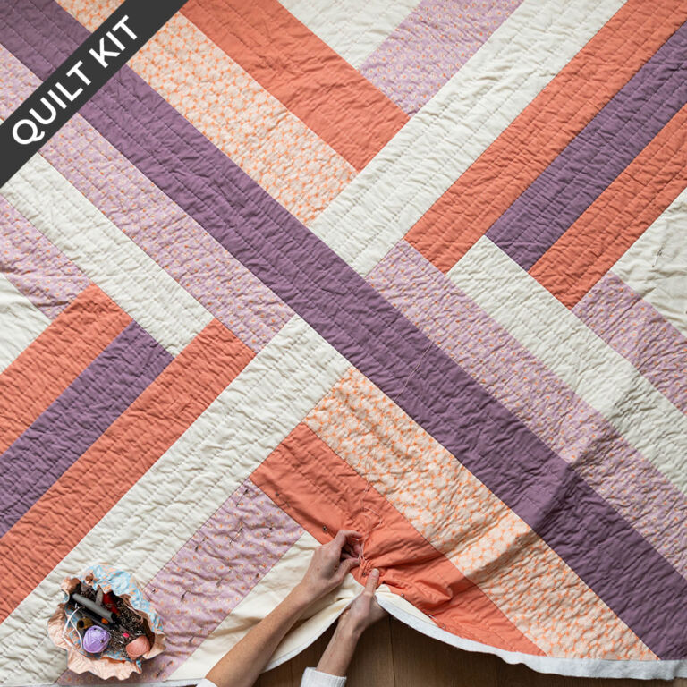 Maypole Haze Throw Quilt Kit