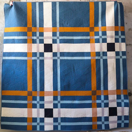 Mediterraneo Upscale Plaid Throw Size Quilt Kit