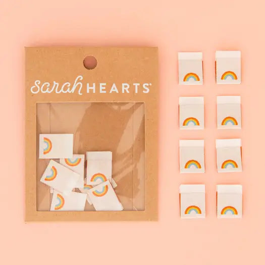 Mini Rainbow Woven Sew-In Labels