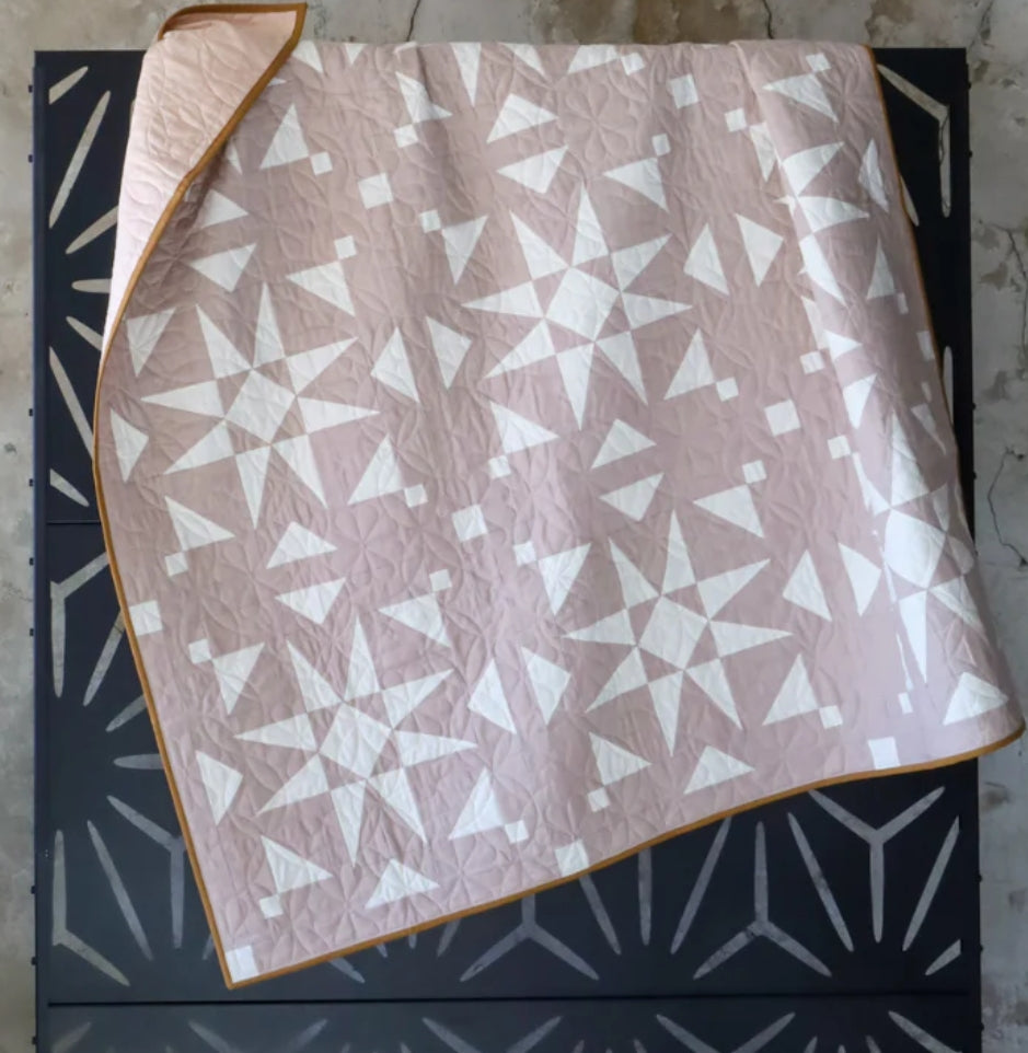 Mosaic Star Two-Tone Throw Quilt Kit