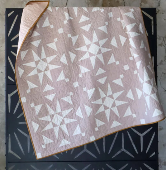 Mosaic Star Two-Tone Throw Quilt Kit