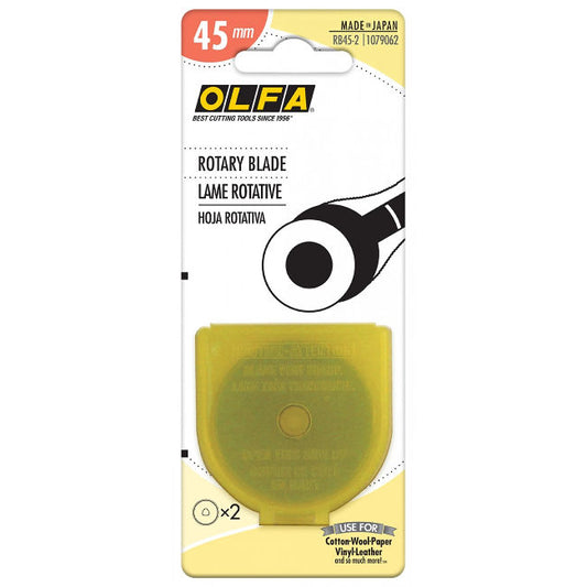 Olfa 45 mm Rotary Blade Replacement, 2 pack