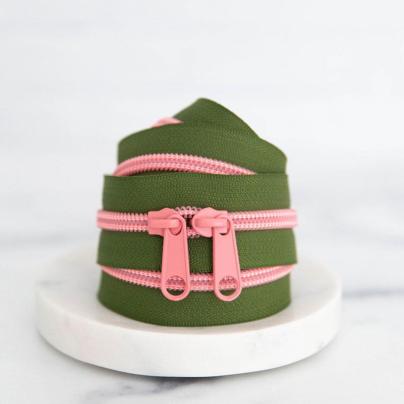 30" Olive Blossom Zipper
