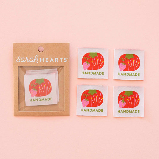 Tomato Pin Cushion Handmade Large Sewing Labels