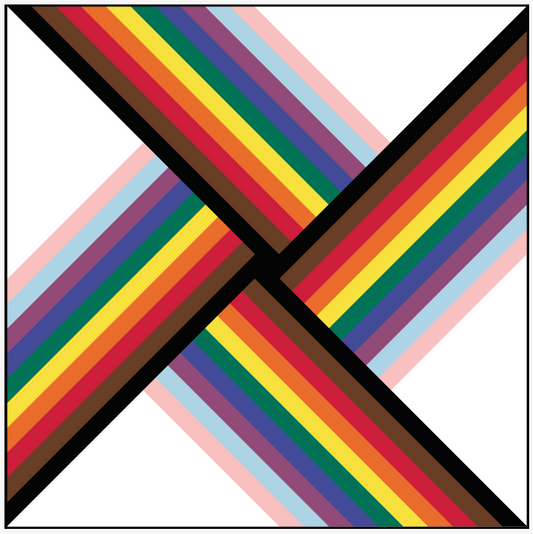 Adventureland Throw Quilt Top - Pride Version