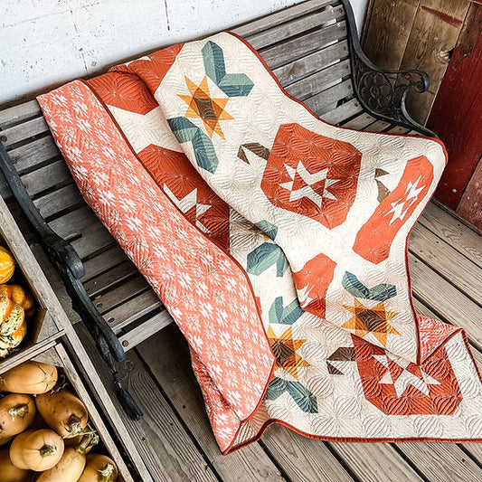 Pumpkin Spice Throw Quilt Kit