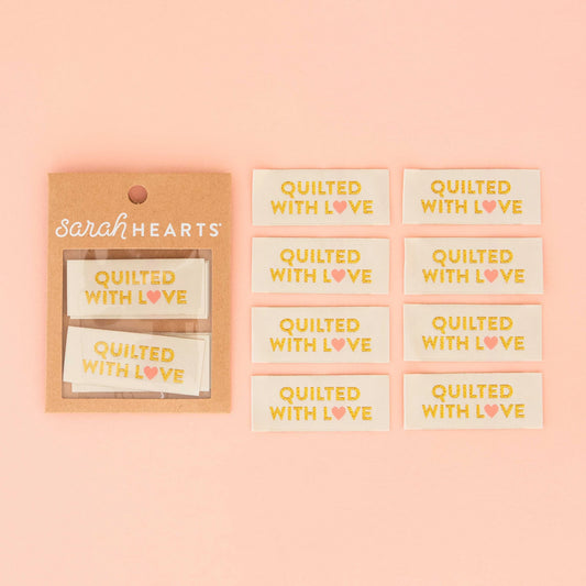 Quilted with Love Sewing Gold Woven Labels